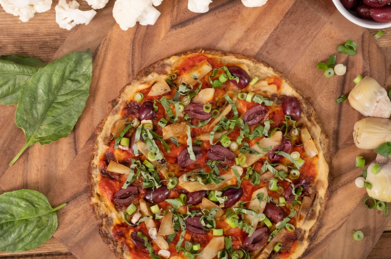 Vegan Cauliflower Pizza Crust